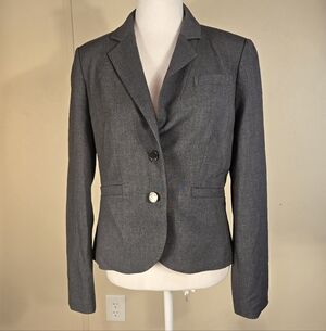 Calvin Klein Women Gray Blazer Size 8